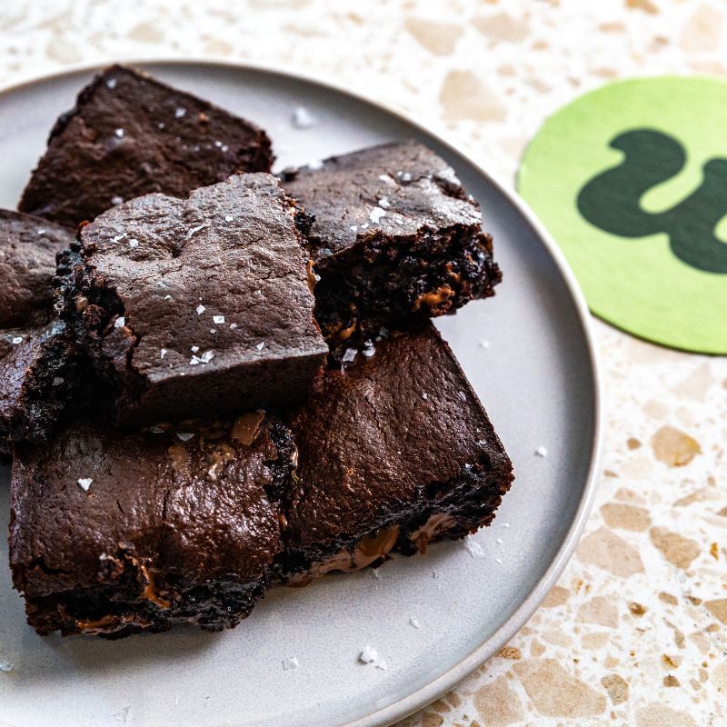 Olive Oil Molten Brownies
