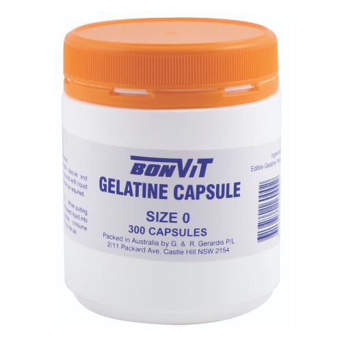 Gelatine Capsules O Size - 300 Caps