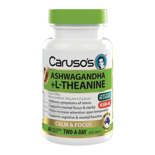 Carusos Ashwagandha L Theanine 60T