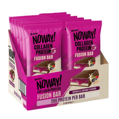 Collagen Fusion Bar Berries and Cream 60G 12 Pack