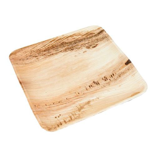 Palm Large Square Plate (25cm) 5PC - Natural