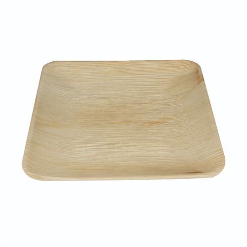 Palm Square Plate w/ Ribs (15cm) 5PC - Natural