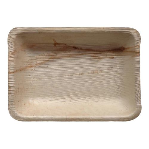 Palm Rectangle Plate (25x15cm) 5PC - Natural