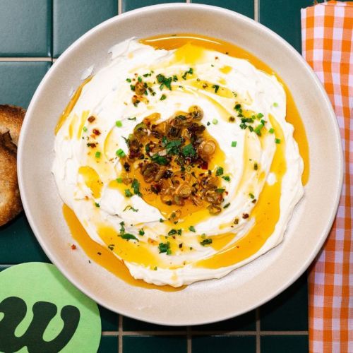 Crispy Spring Onion and Chilli Labneh Recipe