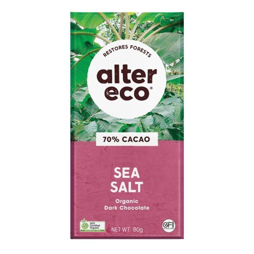 Chocolate Organic Dark Sea Salt 80g