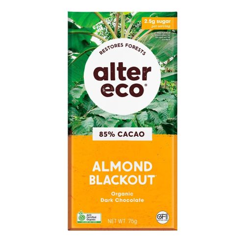 Chocolate Organic Dark Almond Blackout 75g