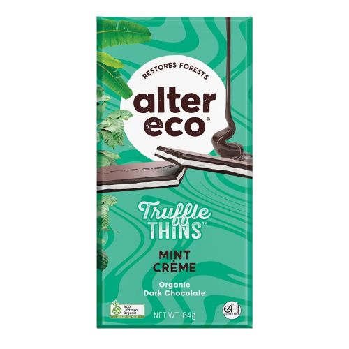Chocolate Organic Mint Creme Dark Truffle Thins 84g