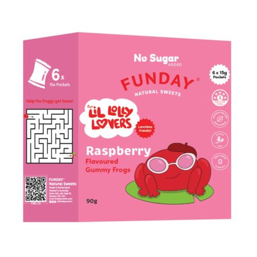 Kids Raspberry Gummy Frogs 90g
