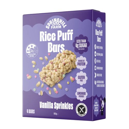 Rice Puff Lunch Box Snack Bars Vanilla 80G