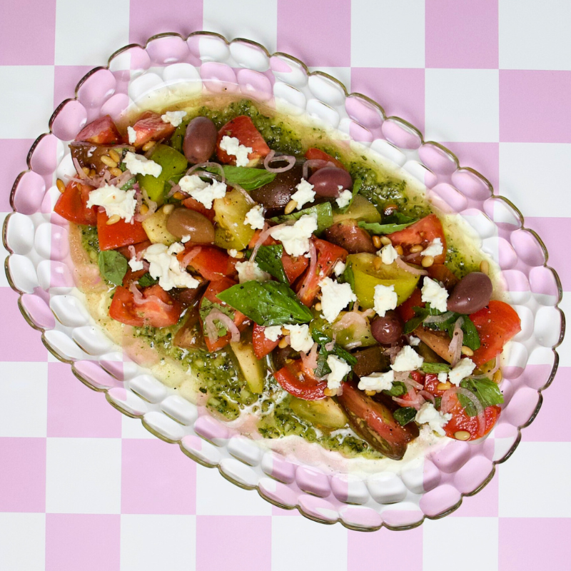 Heirloom Tomato Salad with Pesto