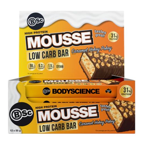 Protein Mousse Bar Hokey Pokey 55g 12 Pack