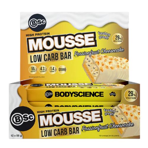 Protein Mousse Bar Passionfruit 55g 12 Pack