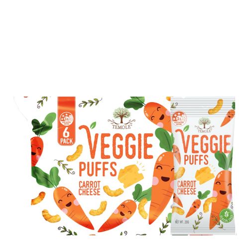 Veggie Puffs Carrot Cheese 20g 6 Pack