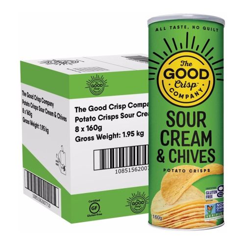 Potato Crisps Sour Cream Chive 8x160g 