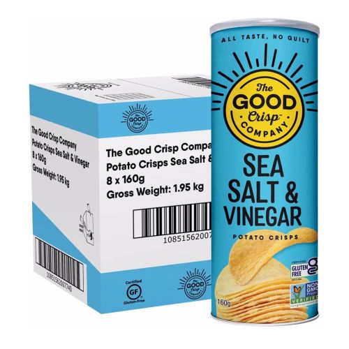 Potato Crisps Salt Vinegar 8x160g 