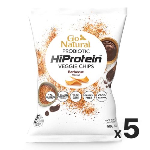 HiProtein Veggie Chips Barbecue 100g 5 Pack