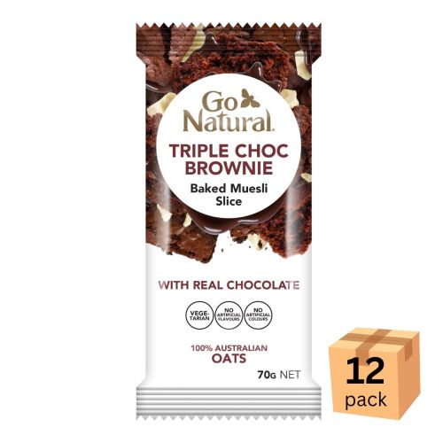 Baked Muesli Triple Choc Brownie 70g 12 Pack