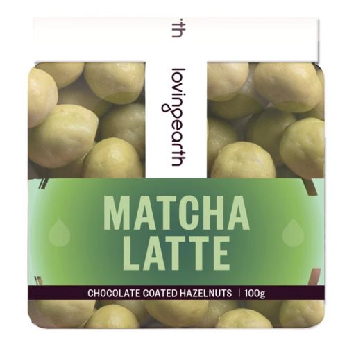 Matcha Latte Chocolate Coated Hazelnuts 100g