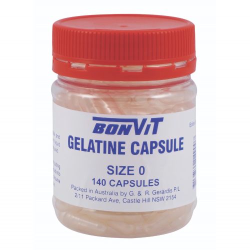 Gelatine Capsules O Size - 140 Caps