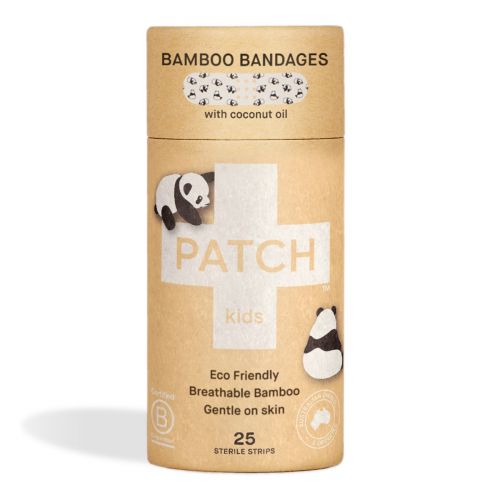 PATCH Bamboo Bandage Strips Kids Coconut Oil 25 Pack