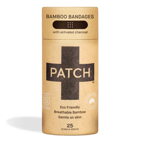 PATCH Bamboo Bandage Strips Activated Charcoal 25 Pack