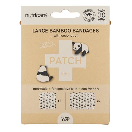 PATCH Bamboo Bandages Large Coconut Oil 10 Pack