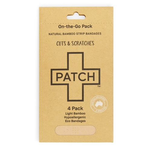 PATCH Bamboo Bandages On-The-Go Natural 4 Pack