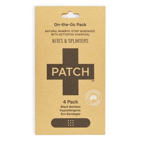 PATCH Bamboo Bandages On-The-Go Activated Charcoal 4 Pack