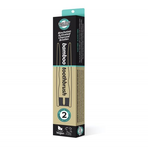Activated Charcoal Toothbrush - 2 Pack Soft