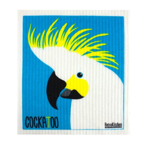 100% Compostable Sponge Cloth Cockatoo