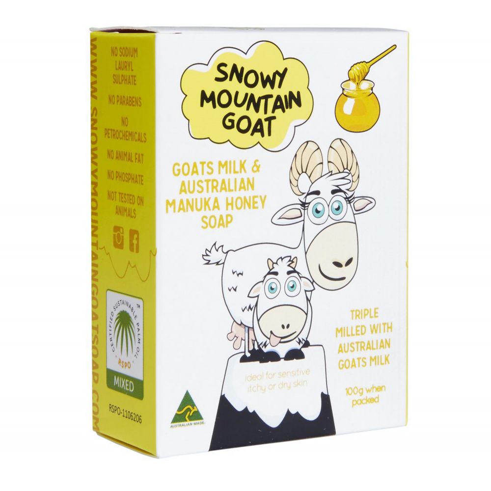 Snowy Mountain Goat Goats Milk & Manuka Honey Soap - 100g | Wholesome Market
